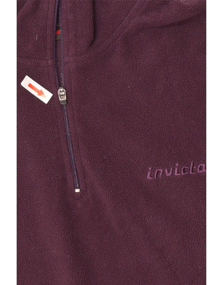 Pulover pentru femei Invicta, cu fermoar și gât, din lână UK 14 Poliester violet mediu