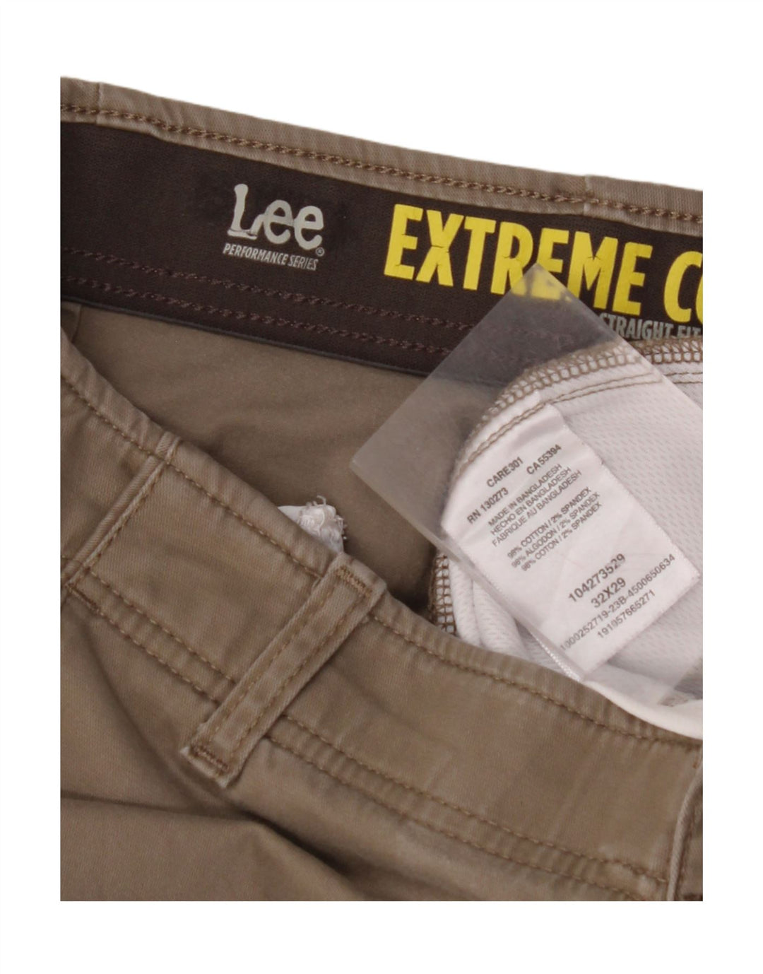 Pantaloni chino drepti LEE pentru bărbați, Extreme Comfort, L32 L29, bumbac bej