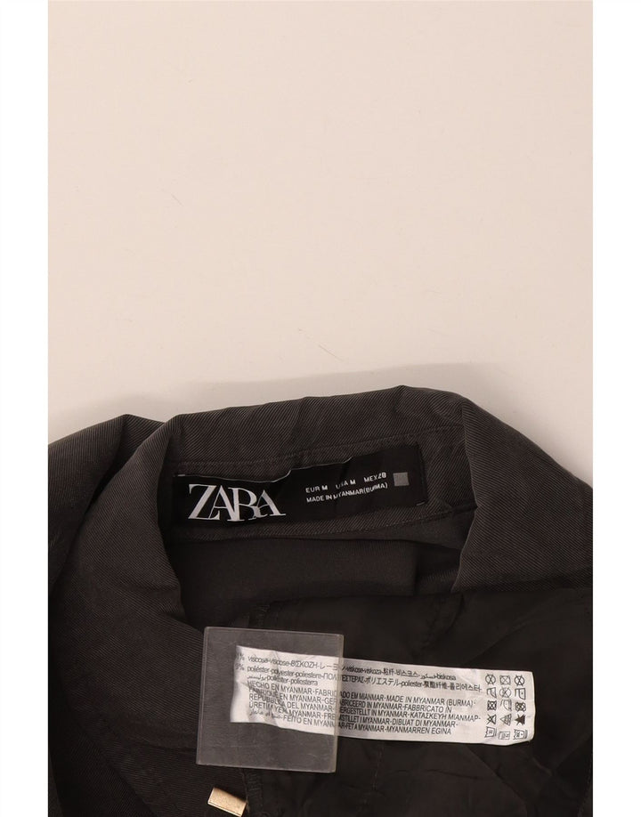 Rochie cămașă pentru femei Zara UK 14 Medium Gri Viscose