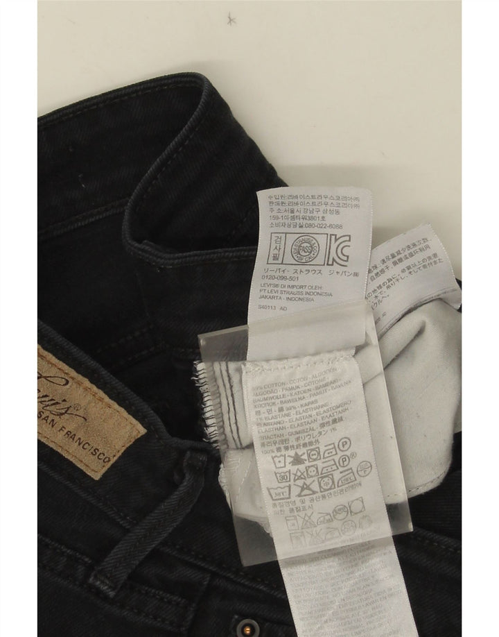 Blugi drepti pentru femei Levi's W27 L32 bumbac negru