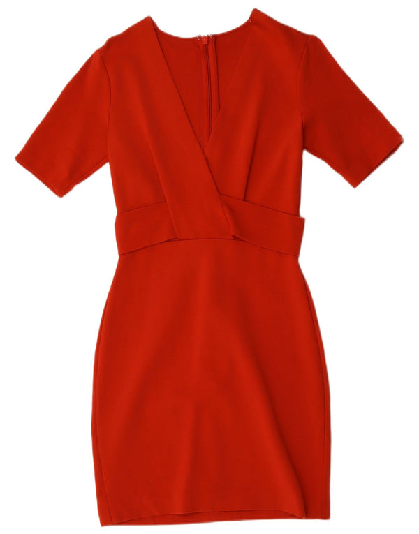 Rochie teacă pentru femei Reiss UK 8 Small Red Viscose
