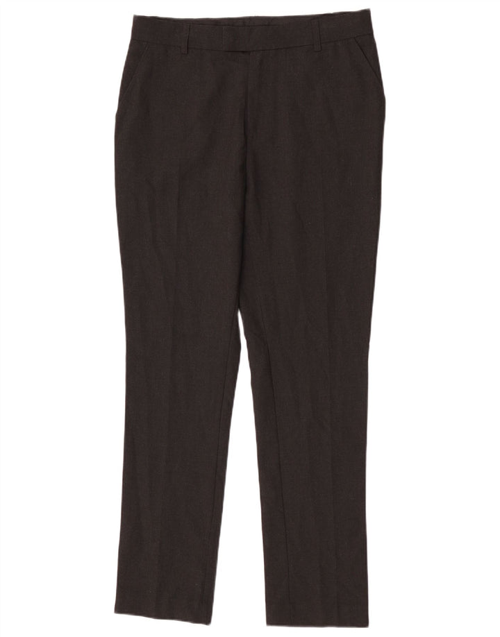 Marks & Spencer Pantaloni de costum subțiri pentru băieți 14-15 ani L29 L29 Gri Poliester