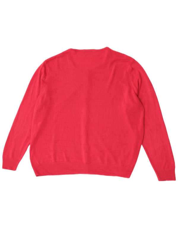 Pulover cardigan pentru femei Marks & Spencer UK 22 3XL roz acrilic