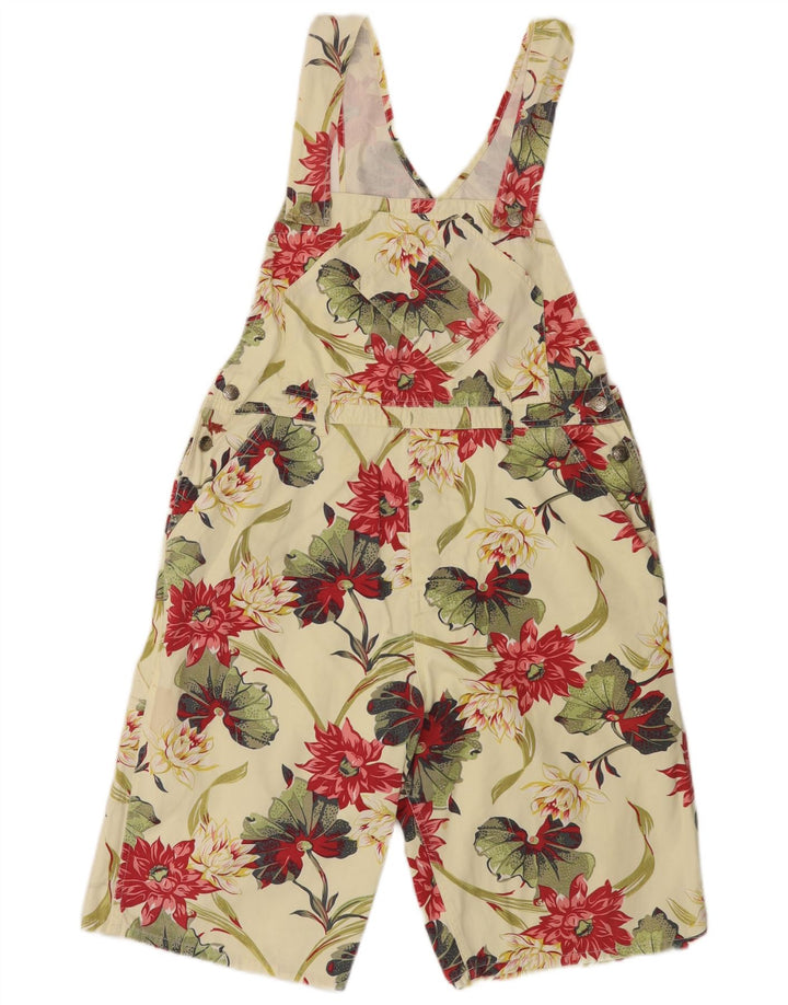 Pantaloni scurti salopete pentru femei Charro W34, mari, galbene, florale