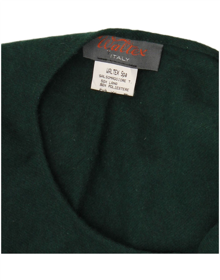 Palton Poncho Vintage pentru Damă Lână Verde Mărime Unică