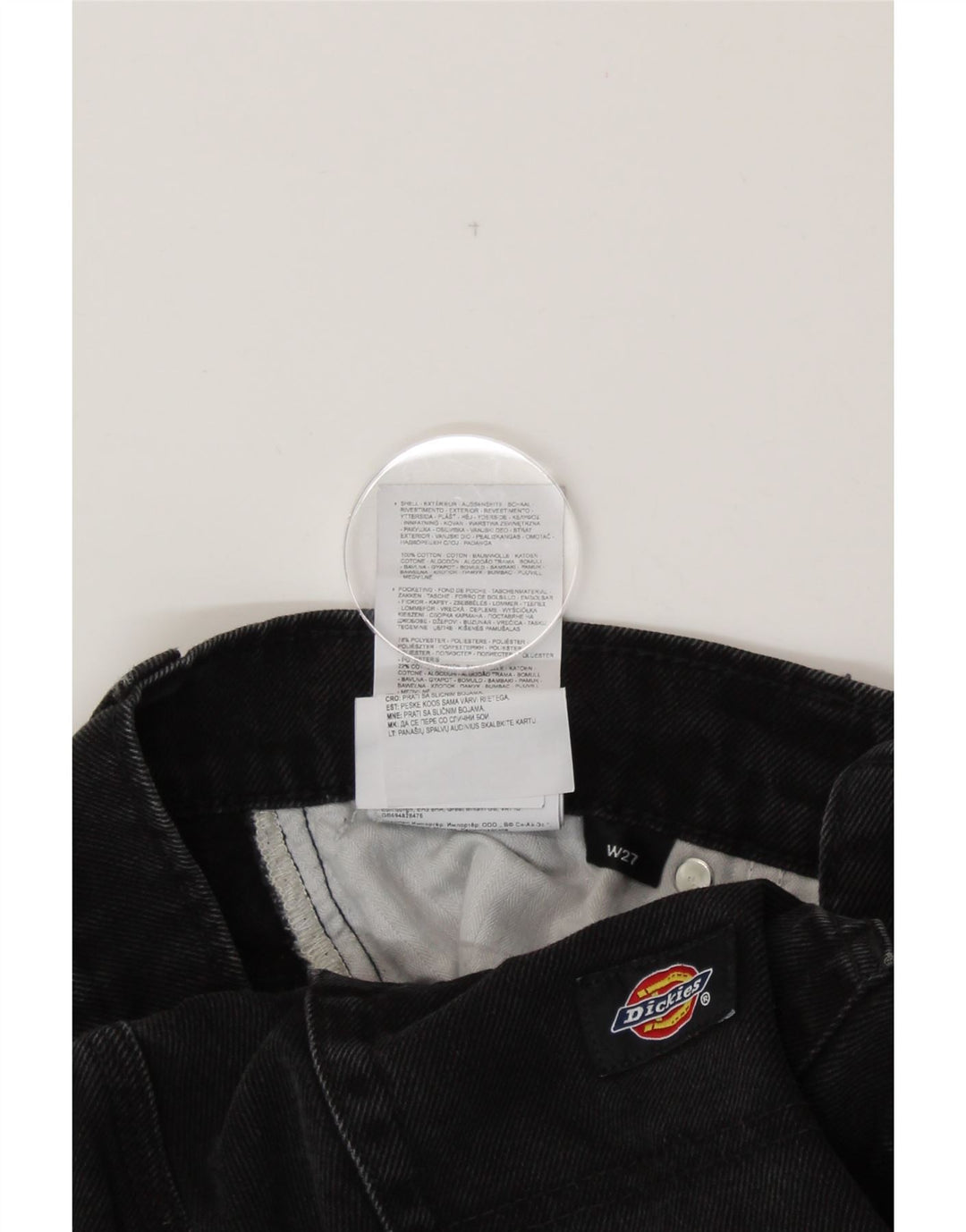 DICKIES Blugi drepti pentru femei W27 L30 bumbac negru