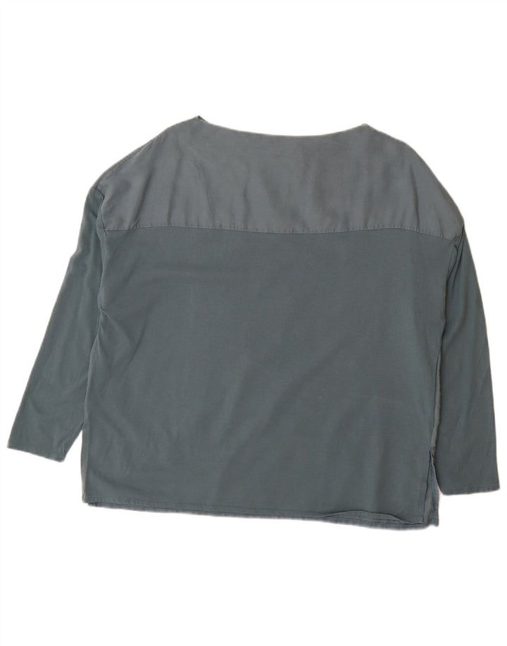 Bluză supradimensionată pentru femei Zara UK 10, bumbac color bloc, gri mic