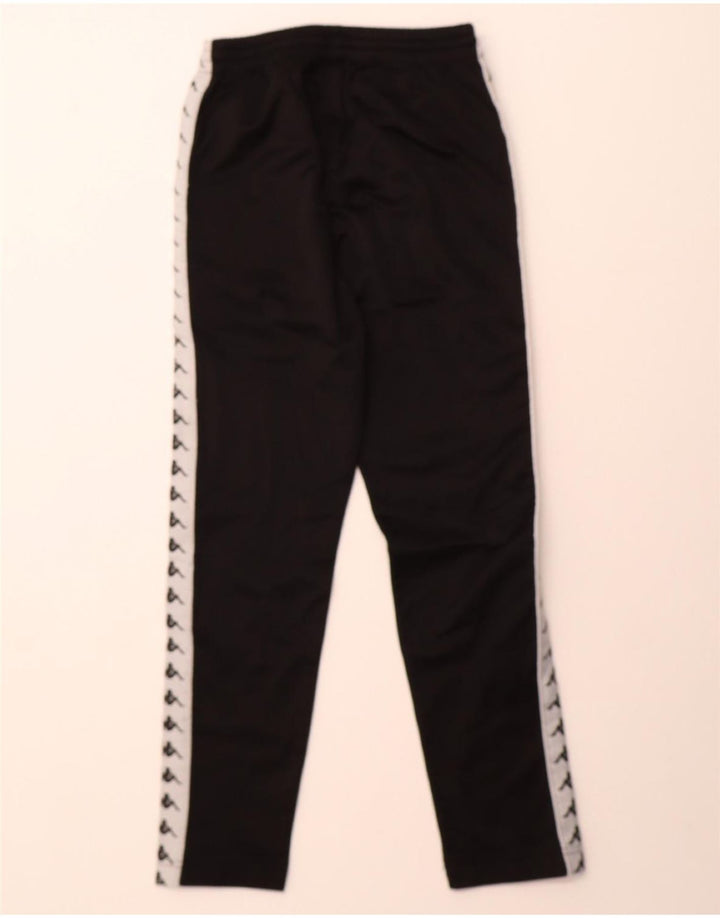 KAPPA Mens Graphic Tracksuit Trousers XS Black Colourblock Polyester