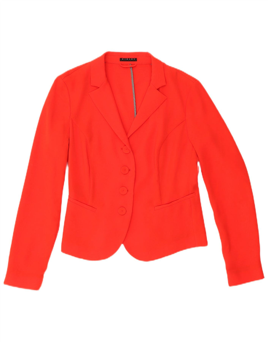 Jachetă blazer pentru femei Sisley cu 4 nasturi UK 10 Poliester portocaliu mic