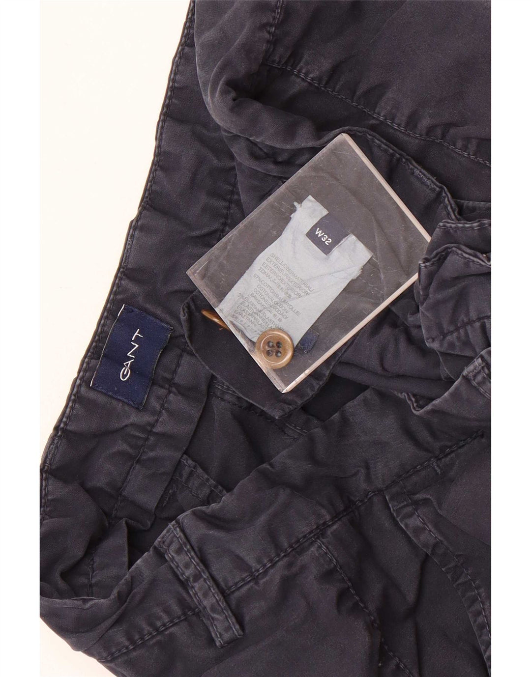 Pantaloni scurți chino pentru bărbați Gant W32, bumbac, albastru bleumarin mediu