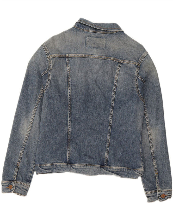 WRANGLER Womens Crop Denim Jacket UK 18 XL Blue Cotton Vintage Wrangler and Second-Hand Wrangler from Messina Hembry 