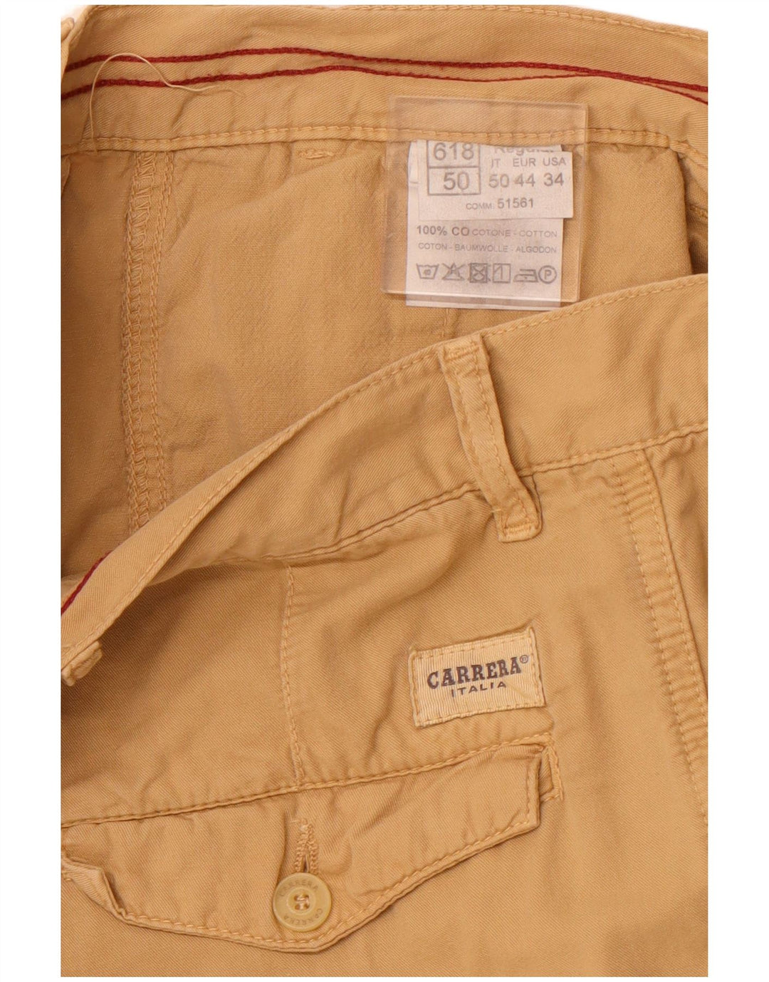 CARRERA Pantaloni scurți pentru bărbați 618 Regular Cargo it 50 Large W34 Bej Bumbac