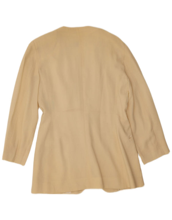 Jachetă Blazer pentru femei Marella cu 1 nasture UK 12 Medium Galben Lână nouă