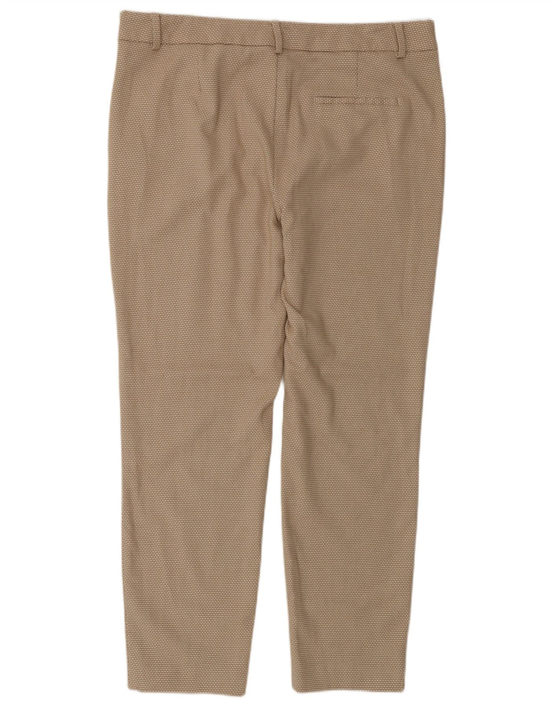 Pantaloni chino subțiri pentru femei Zara EU 42 L32 L27 Bej Poliester Check