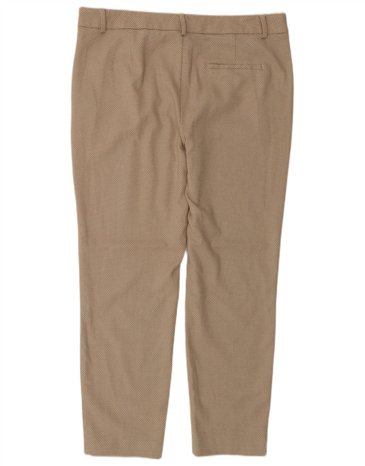 Pantaloni chino subțiri pentru femei Zara EU 42 L32 L27 Bej Poliester Check
