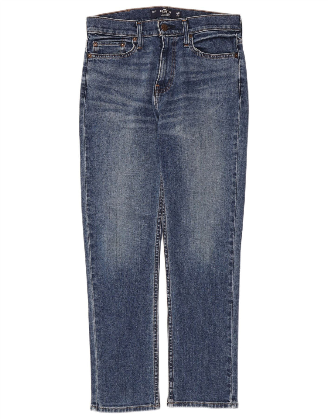 Hollister blugi slim drepte pentru bărbați din Mexic W28 L30 bumbac albastru