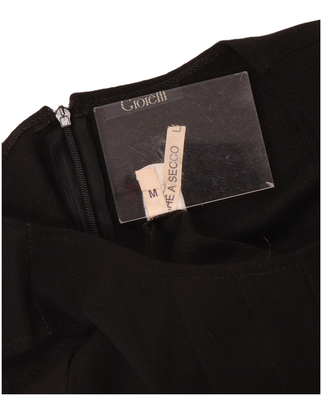 Rochie A-Line fără mâneci vintage pentru femei UK 12 Lână neagră medie