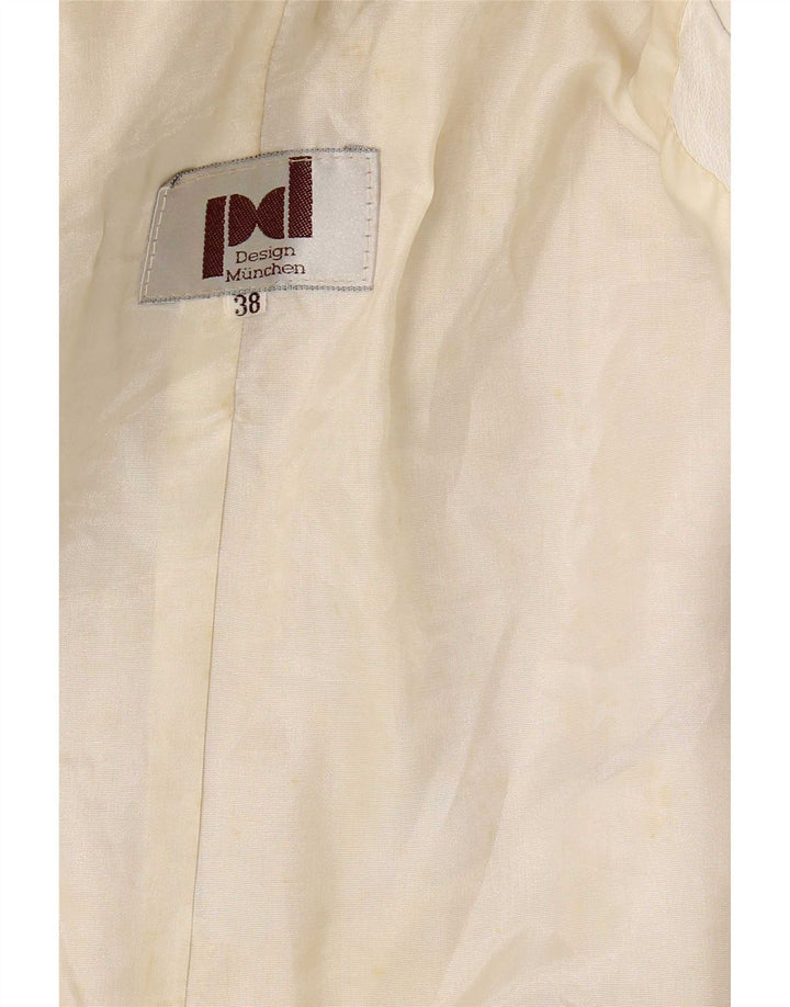 Jachetă de piele Vintage pentru femei Liliac EU 38 Medium White