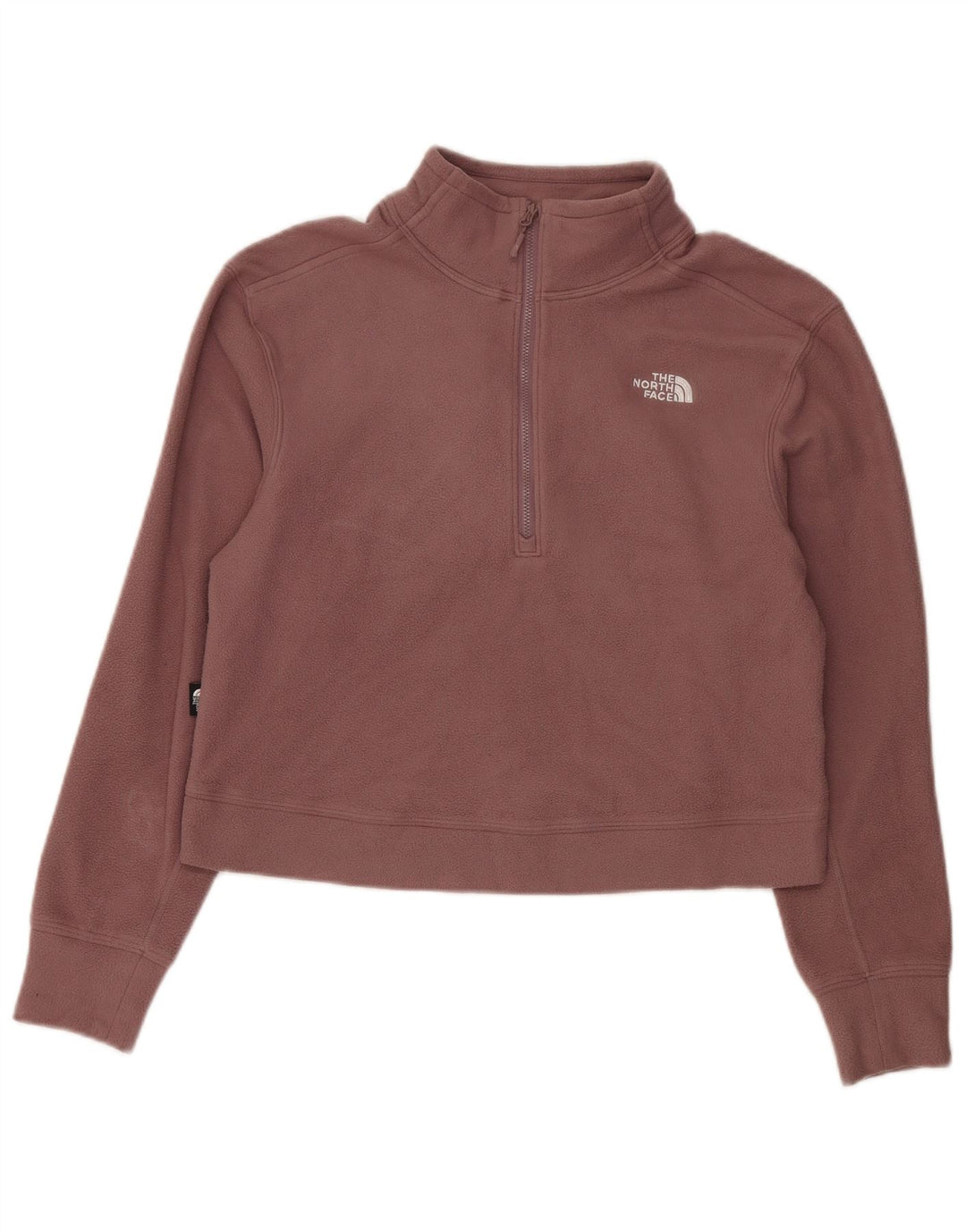 Pulover din lână THE NORTH FACE, crop cu fermoar, pentru femei, UK 14, roz mediu