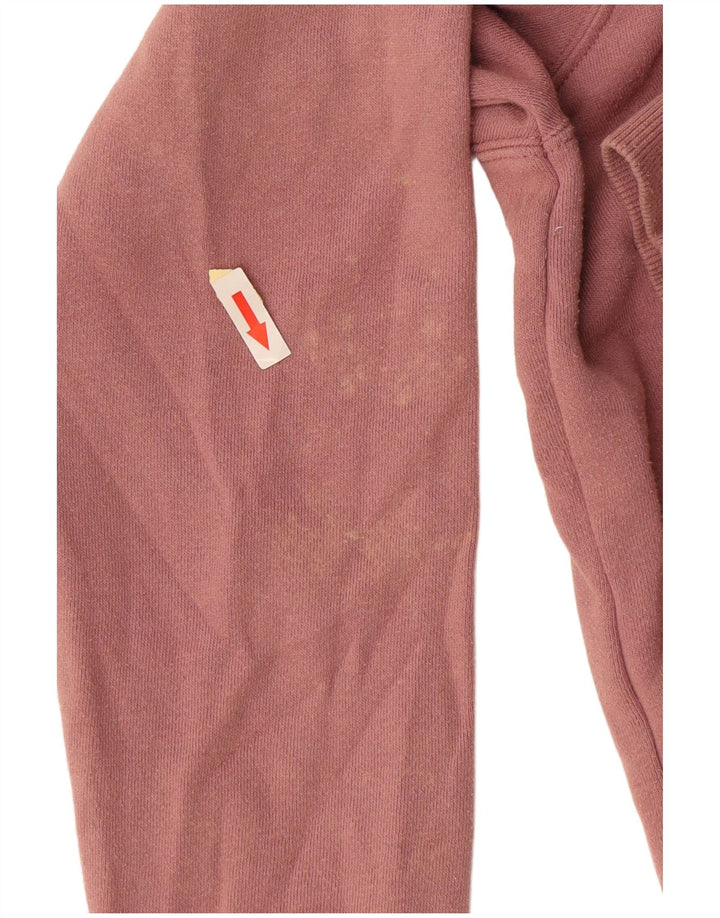 VOLCOM Pulover cu glugă cu grafic pentru femei UK 14 Roz mediu