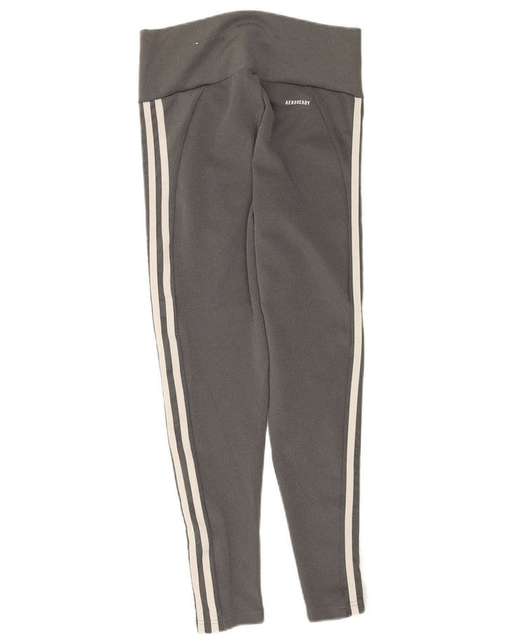 Leggings pentru femei Aeroready Crop Adidas UK 12/14 Poliester mediu gri