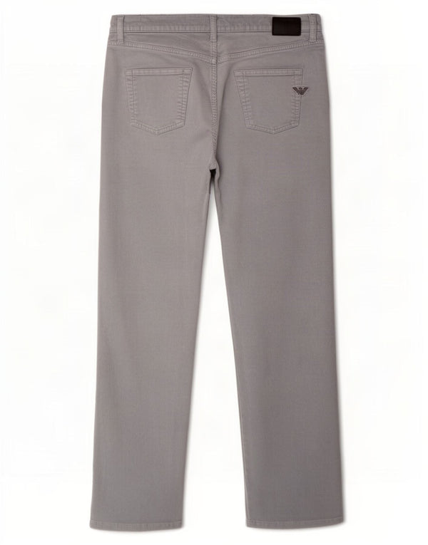 Pantaloni drepti din velur pentru femei Armani W32 L29 bumbac gri