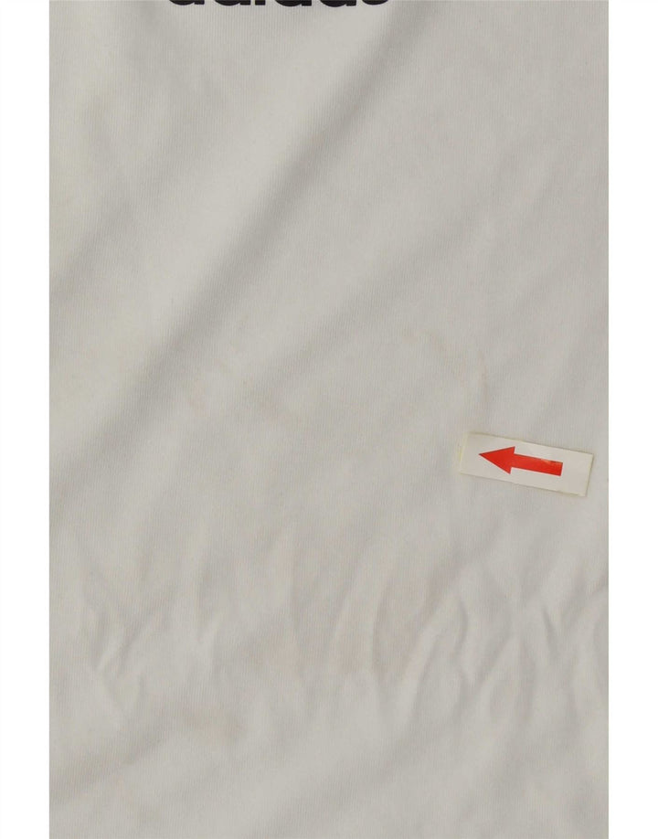 Tricou Adidas Aeroready pentru bărbați Top mic, alb, poliester color bloc
