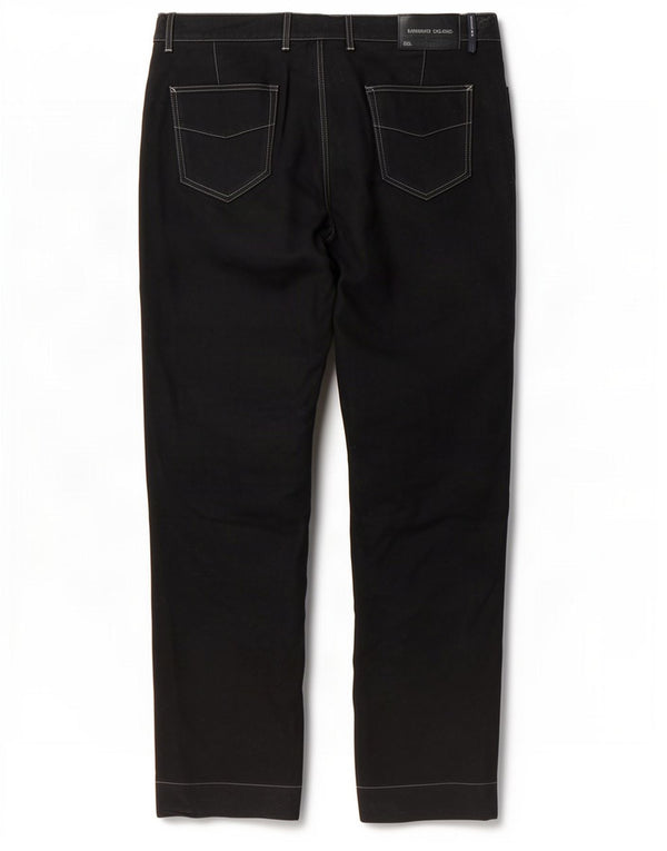 Pantaloni chino drepți pentru bărbați Trussardi IT 52 XL W36 L34 bumbac negru