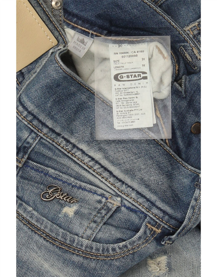 G-Star Blugi Distressed drepte pentru femei W31 L32 Bumbac albastru