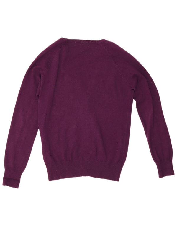 Pulover cardigan pentru femei Zara UK 12 bumbac violet mediu