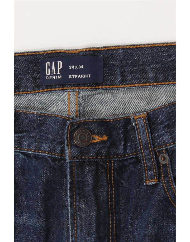 Blugi Gap Bărbați Drepți L34 L31 Bumbac bleumarin