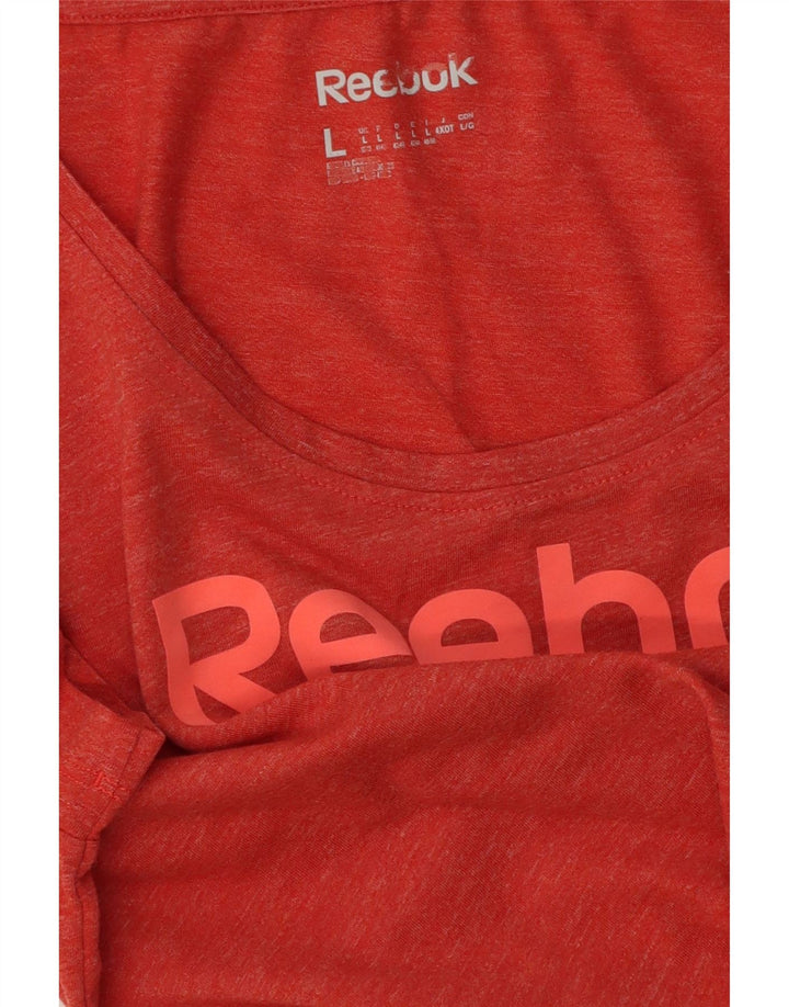Tricou grafic Reebok pentru femei Top UK 14 Large Red