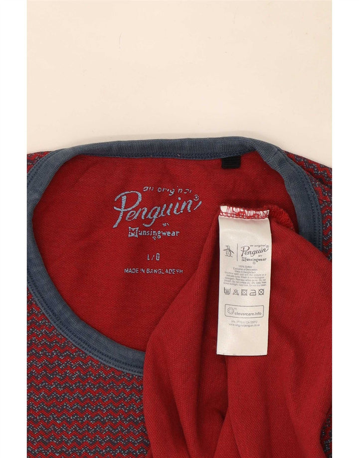 Tricou pentru bărbați Penguin Top Large Red Chevron