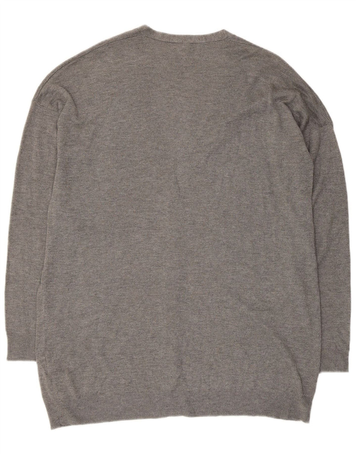 Pulover cardigan pentru femei BENETTON UK 14 Medium Gri Viscose