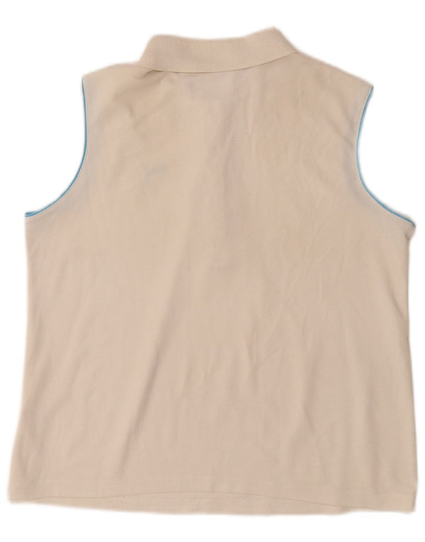 Tricou polo fără mâneci PUMA pentru femei UK 14 Medium Off White