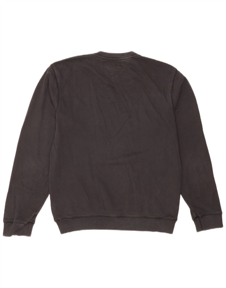 Hanorac pentru bărbați Tommy Hilfiger Pulover mediu din bumbac negru