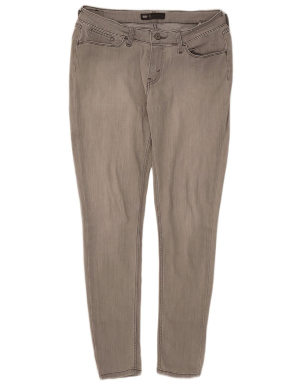 Blugi skinny pentru femei cu talie joasă Levi's W31 L30 bumbac gri