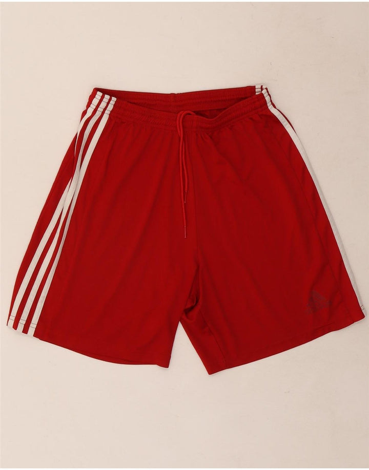 Pantaloni scurți sport pentru bărbați Adidas Climalite, poliester roșu mediu