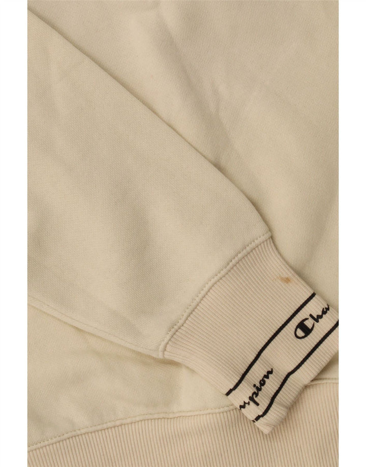 Pulover supradimensionat cu grafic pentru femei Champion UK 10 Small Off White