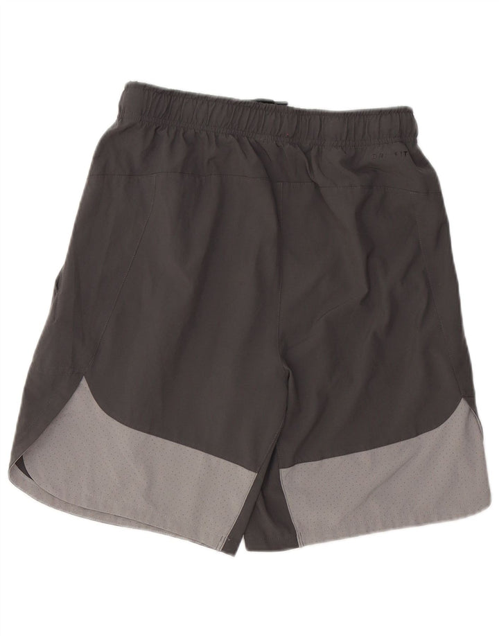 Pantaloni scurți sport Nike Dri Fit pentru bărbați, gri mici, poliester color bloc