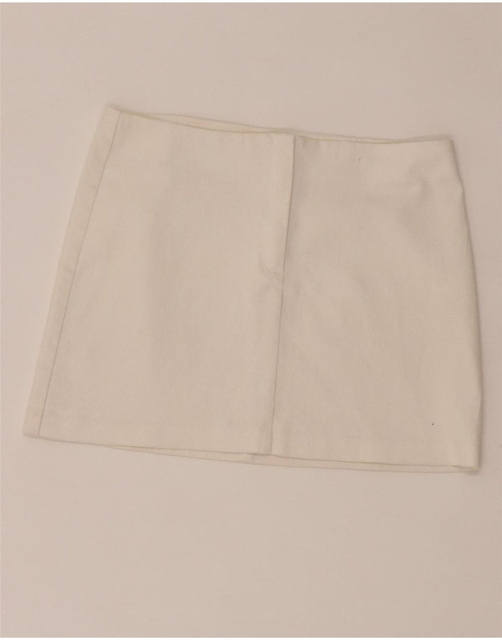 Fustă mini pentru femei Benetton W28 Medium White