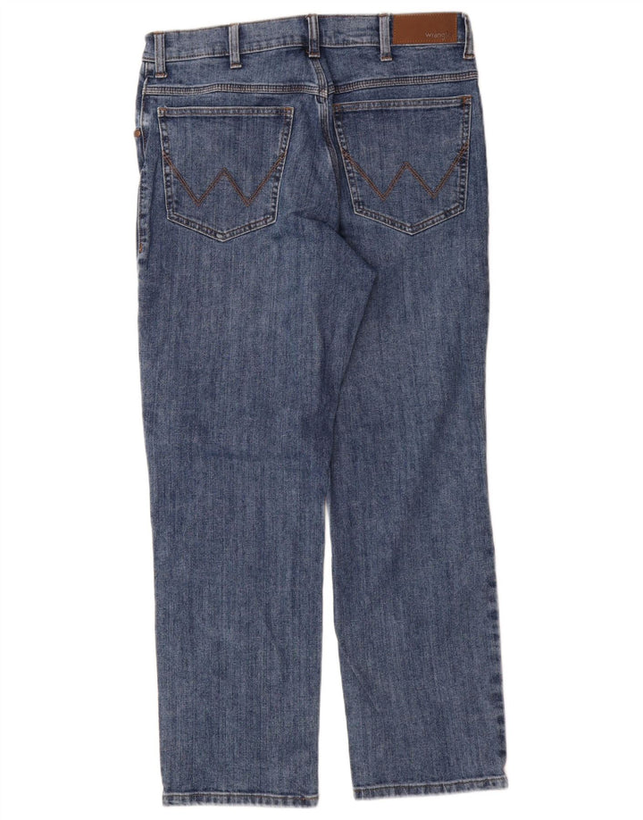 Blugi drepti pentru bărbați Wrangler W34 L30 Bumbac albastru