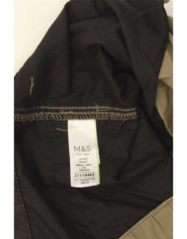 Pantaloni scurți cargo pentru bărbați Marks & Spencer W34, bumbac mare kaki