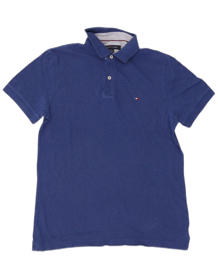 Tricou polo Tommy Hilfiger pentru bărbați, bumbac albastru mediu