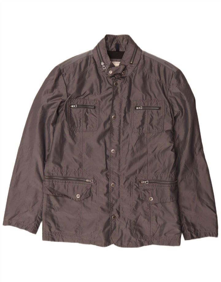 GEOX Mens Utility Jacket UK 42 XL Grey Polyamide
