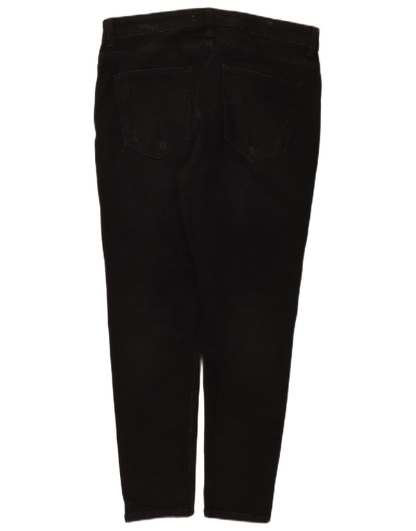 Blugi skinny învechiți pentru bărbați Zara EU 44 Large W34 L28 Bumbac negru