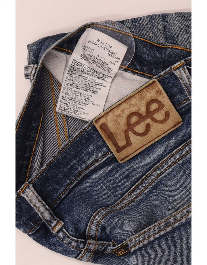 Blugi Lee Brooklyn Straight pentru bărbați W33 L34 Bumbac albastru