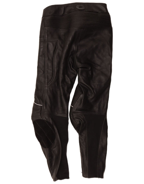 Pantaloni din piele pentru bărbați Buffalo Motorstyle UK 42 Medium W32 L27 Negru