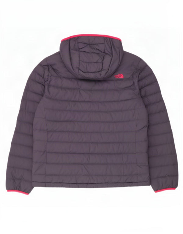 Jachetă căptușită cu glugă The North Face pentru femei UK 16 Large, gri din nailon