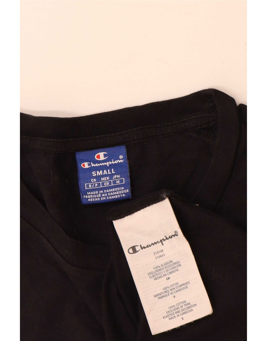 Tricou grafic pentru bărbați Champion Top mic bumbac negru